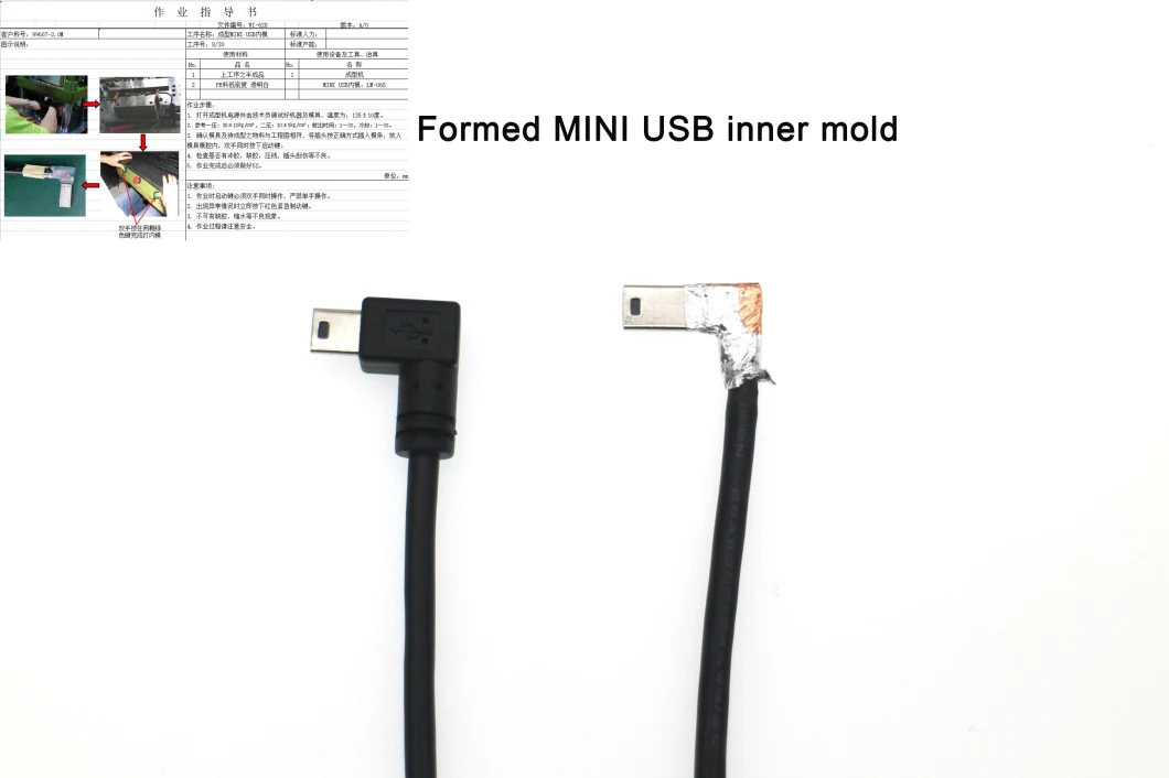 Costom HD USB2.0 a Male to Mini USB B Female 90 Degrees USB Cable for Fast Charging and Data Transfer