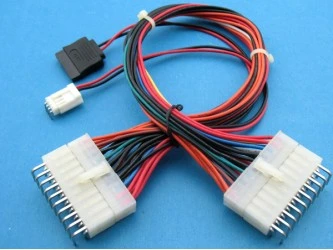 Computer Wire Harness Cable Assembly SATA Connector and Molex Mini Fit 24pins