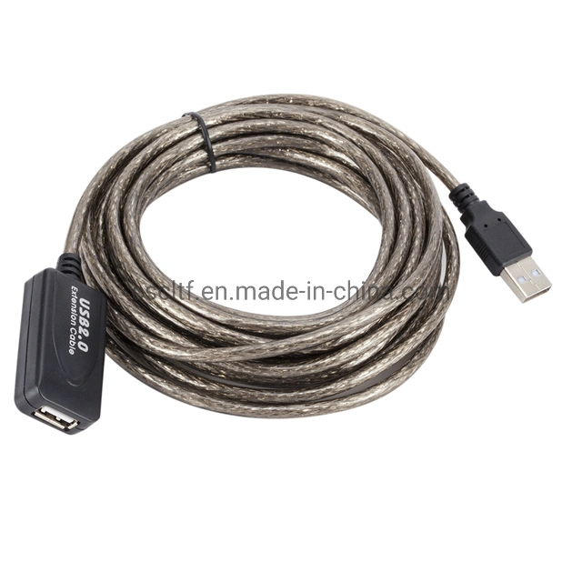High Speed Power Cable 5m 10m 15m 20m USB 2.0 Repeater Active Extension Cable with Signal Amplifier Chipset