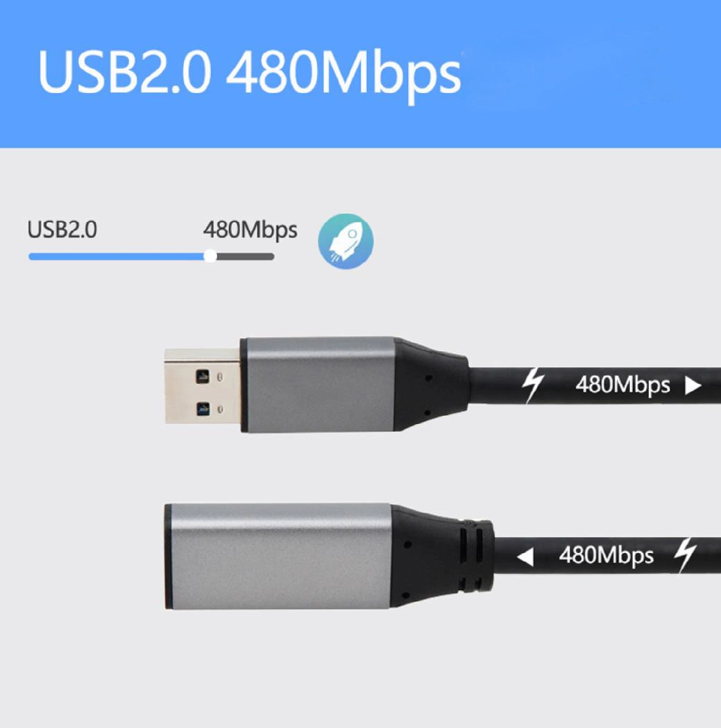 5%off 10m 500 Mbps Long USB 2.0 Extension Cable