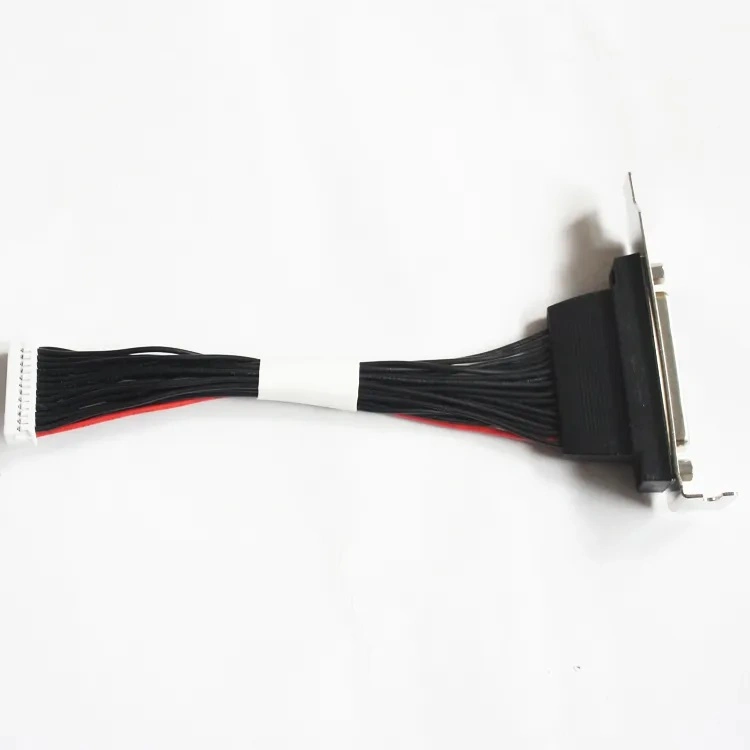 Custom Flat dB9 Cable RS232 Female with Bracket to IDC