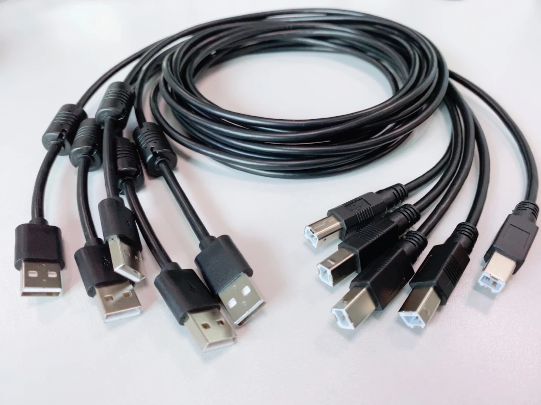 USB 2.0 3.0 Printer Type a Male to Type B Male Data Transmission Printer Scanner Cable for HP Canon Epson