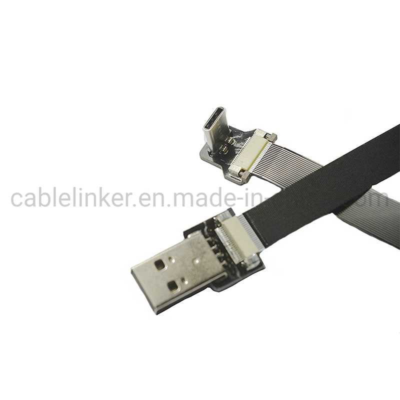Micro USB to USB2.0 Female Flat Flexible OTG Cable