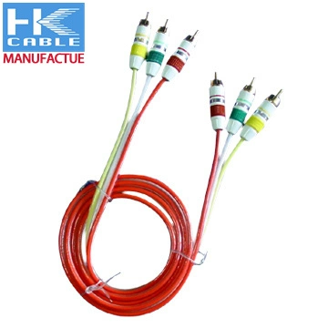 Popular Products 3 Female Gold Plated RCA Audio Video Cable for Digital Coaxial Cable for Multimedia