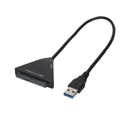 USB 3.0 a Male to 15+7 22 Pin SATA Cable Adapter