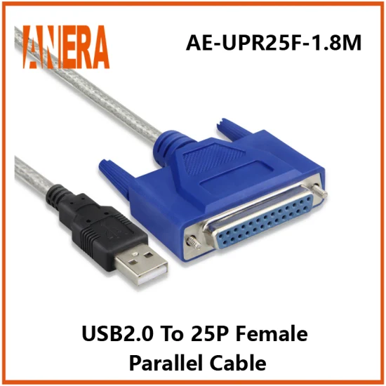Ae-Upr25f-1m Parallel Printer Cable USB 2.0 Male to 25 Pin dB25 Female Printer Cable