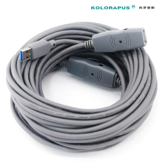 Kolorapus 15m USB 2.0 Active Extension Cable Male to Female Extender Repeater Cord for USB Printer