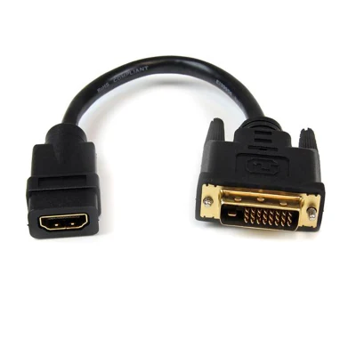 HDMI to DVI-D Video Cable Adapter HDMI Female to DVI Male Adapter Cable