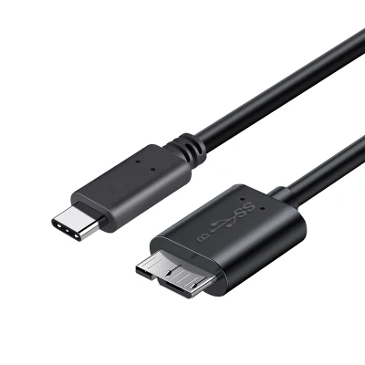 Fast Charging Type C to Micro B Cable USB3.1 C Male to USB 3.0 Micro B Male Cable for Hard Drive