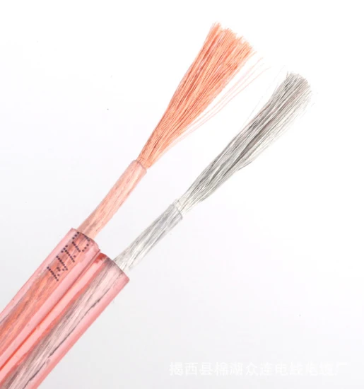 2X0.75mm Transparent Braided Mesh Audio Cable with Shielded Signal Transmission Cable Audio Connection Cable Video Cable