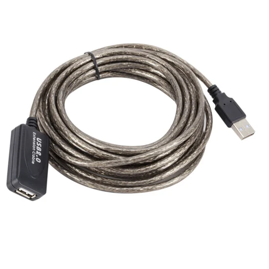 High Speed Power Cable 5m 10m 15m 20m USB 2.0 Repeater Active Extension Cable with Signal Amplifier Chipset