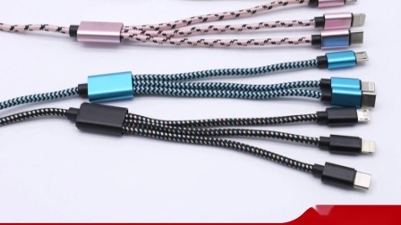 Custom Braided Cell Phone 3in 1 Quick Charging Magnet Kabel 3.0 a 3A 5A and Data Cable Magnetic Micro USB Cabel Charger Cable